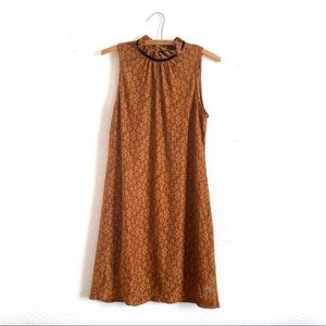 ZARA Dress Trafaluc Rust Short Lace Lined Large